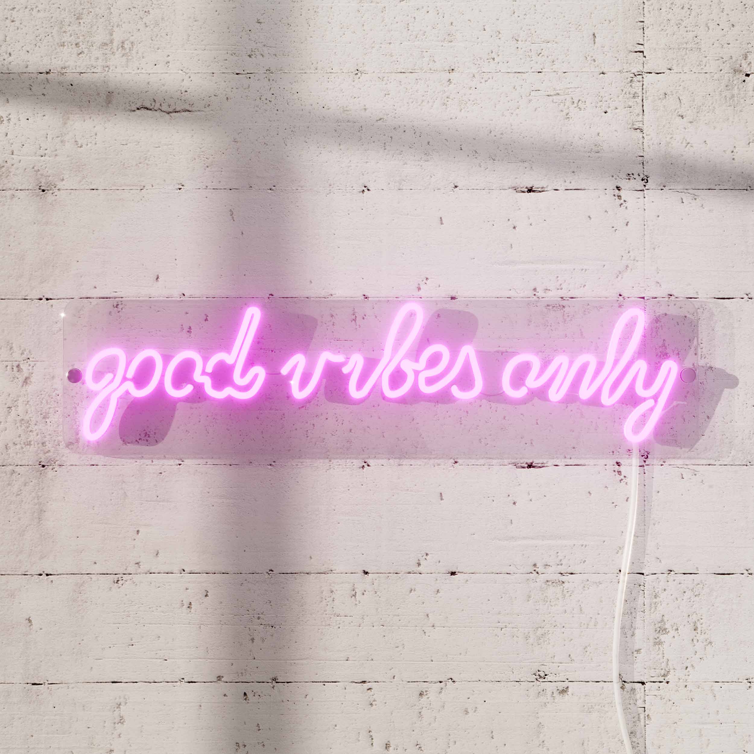 Neon Words - Good Vibes Only - Futility Play Smart
